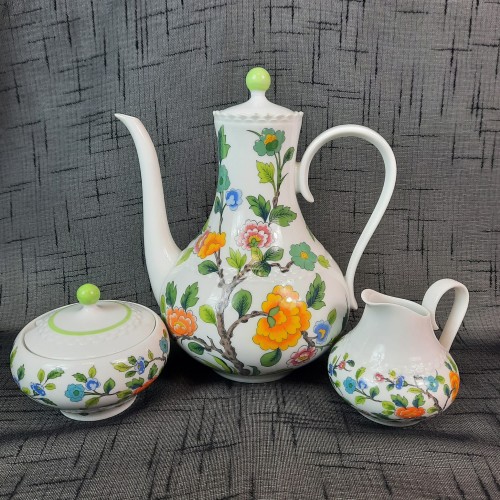 Serwis kawowy porcelanowy w kwiaty Hutschenreuther