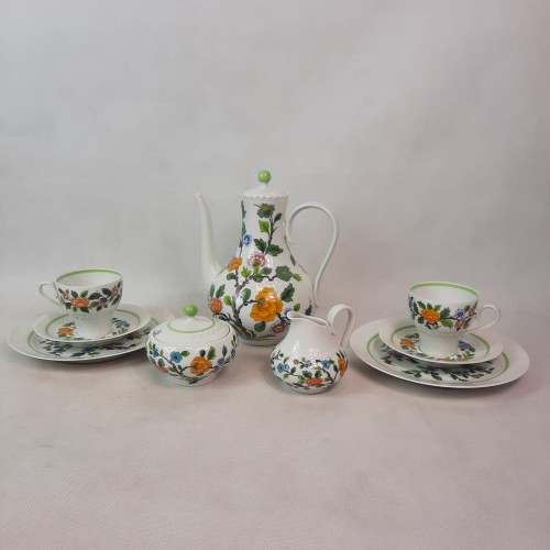 Serwis kawowy porcelanowy w kwiaty Hutschenreuther
