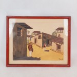 Obraz akwarela w drewnianej ramie TAXCO 