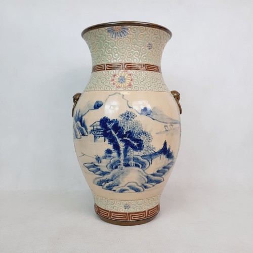 Wazon ceramiczny ręcznie malowany wietnamski 