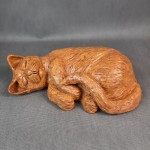 Figurka kota ceramiczny wypalany 