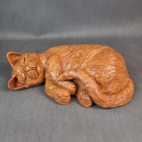 Figurka kota ceramiczny wypalany 