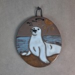 Zawieszka ceramiczna wisząca Foka 