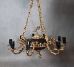 Żyrandol mosiężny w stylu  EMPIRE 