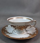 Filizanka porcelanowa  złoty liść  Wawel