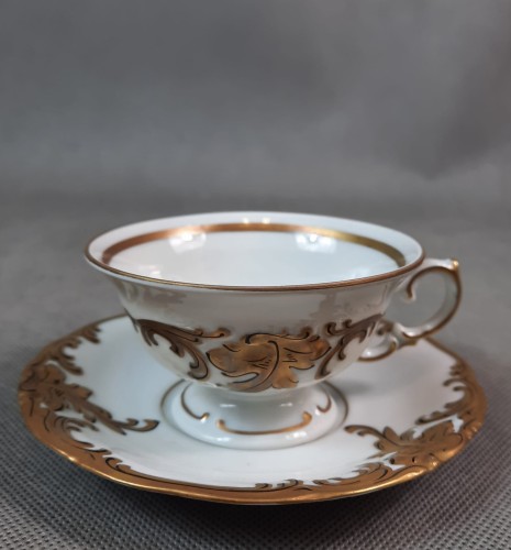 Filizanka porcelanowa  złoty liść  Wawel