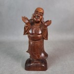 Figurka drewniana wesoły Budda
