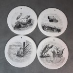 Zestaw obrazków ceramicznych dekoracyjnych w motywie bajkowym H&R JOHNSON