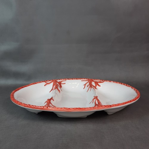 Patera porcelanowa zdobiona do owoców morza