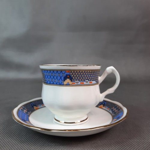 Filiżanka porcelanowa niebieski wzór 
