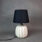 Lampa stołowa czarny abażur HOYEE HOME DECO 