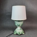 Lampa stołowa ceramiczna zielona podstawa