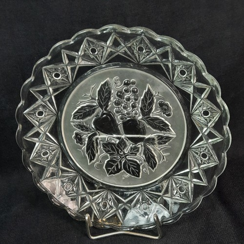 Patera szklana zdobiona HORTENSJA (1)