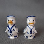 Solniczka i pieprzniczka kaczki marynarze ceramiczne VINTAGE