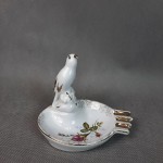 Popielnica porcelit z ptakiem CHODZIEŻ