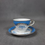 Filiżanka porcelanowa niebieska ĆMIELÓW