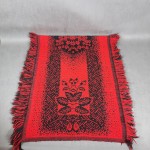 Narzuta/kilim wełniany czerwony PRL