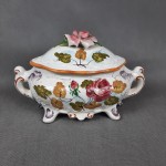 Waza ceramiczna z kwiatkami BASSANO