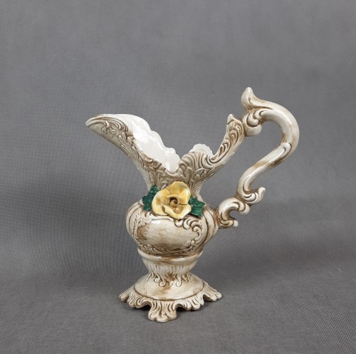 Dzbanek ceramiczny z żółtym kwiatem BASSANO