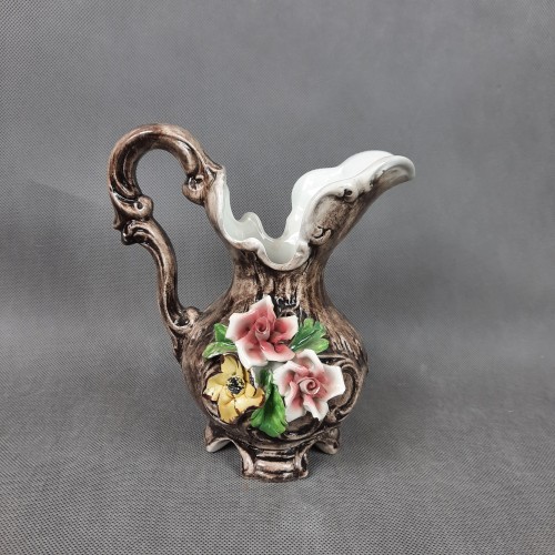 Dzbanek ceramiczny kwiaty BASSANO