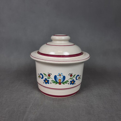 Pojemnik ceramiczny biały PRL BOLESŁAWIEC