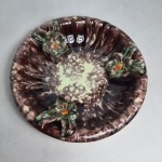 Patera ceramiczna zdobienia 3D kwiatowe 1886 r.