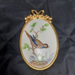 Obrazek porcelanowy ozdobny ptaszek